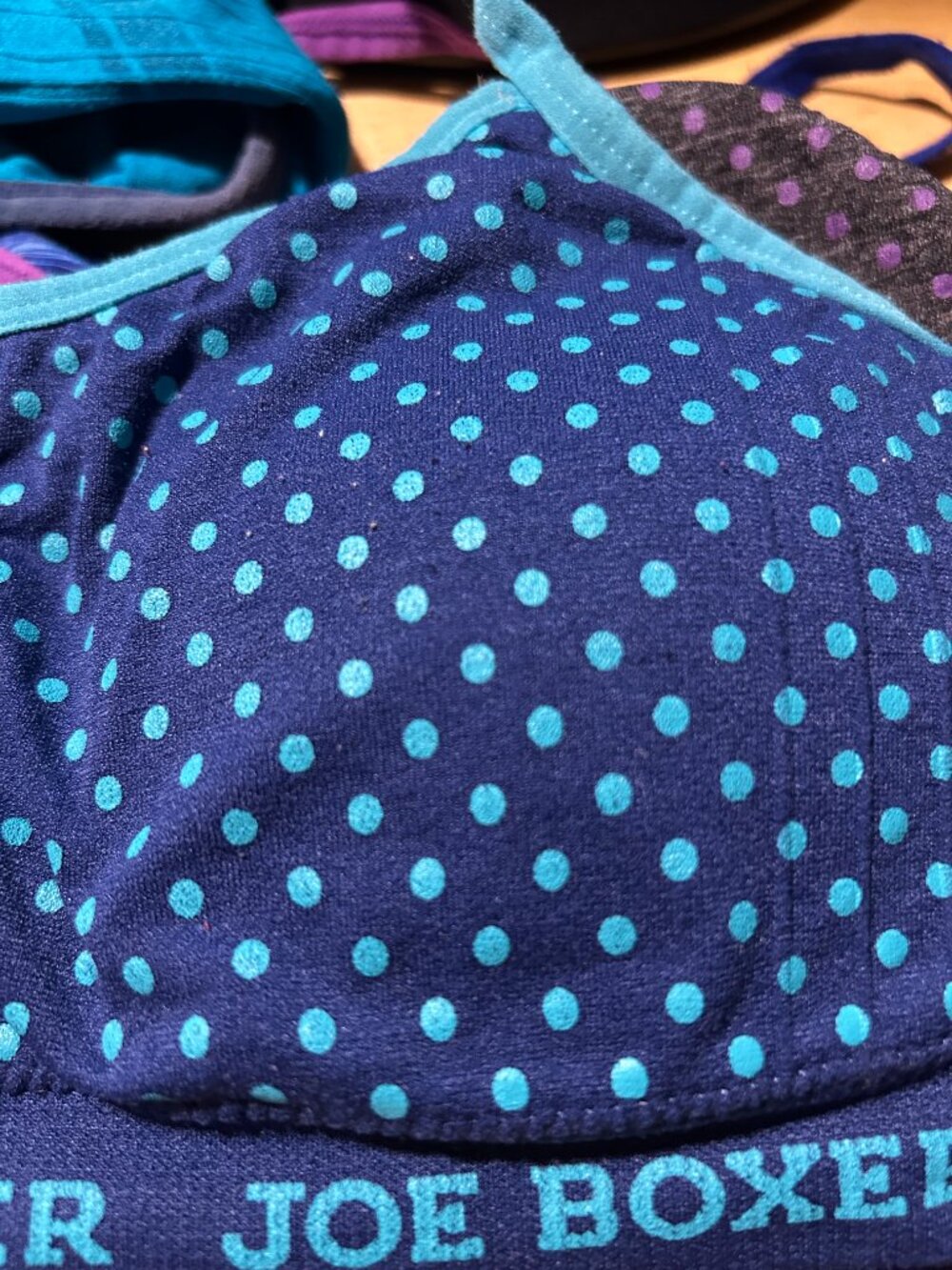 GIRLS JOE BOXER LOT OF 4 GREY BLUE PURPLE SPORTS BRAS OS - Picture 12 of 14